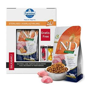 N&D Balkabaklı Kuzu Etli Özel İçerik Yaban Mersinli Tahılsız Kısır 1.5 kg Kedi Maması