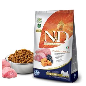 N&D Balkabaklı Kuzu Etli ve Yaban Mersinli Küçük Irk Yavru 2.5 kg Köpek Maması