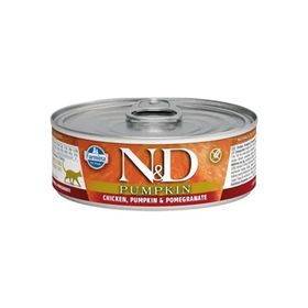 N&D Balkabaklı Tavuk ve Narlı 12x80 gr Kedi Konservesi