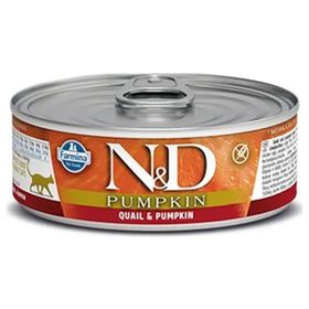 N&D Balkabaklı ve Bıldırcınlı 12x80 gr Kedi Konservesi
