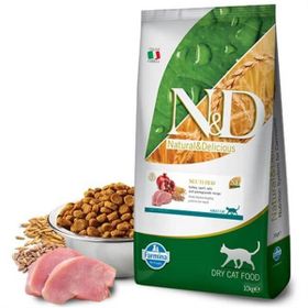 N&D Düşük Tahıllı Hindi Etli 10 kg Kısırlaştırılmış Yetişkin Kuru Kedi Maması