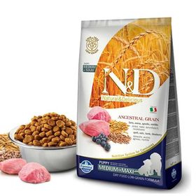 N&D Düşük Tahıllı Kuzu Etli ve Yaban Mersinli Orta ve Büyük Irk 12 kg Yavru Kuru Köpek Maması