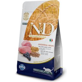 N&D Düşük Tahıllı Kuzu Etli Yaban Mersinli Yetişkin 5 kg Kedi Maması
