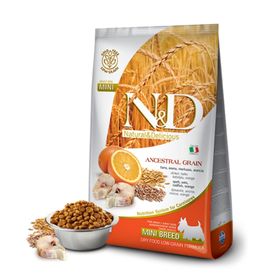 N&D Düşük Tahıllı Morina Balıklı Portakallı Küçük Irk Yetişkin 2.5 kg Köpek Maması