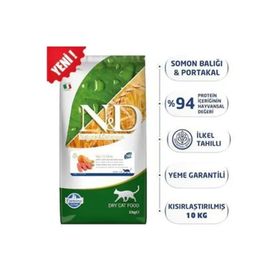 N&D Düşük Tahıllı Somon Balıklı ve Portakallı Kısırlaştırılmış Yetişkin Özel 10 kg Kedi Maması