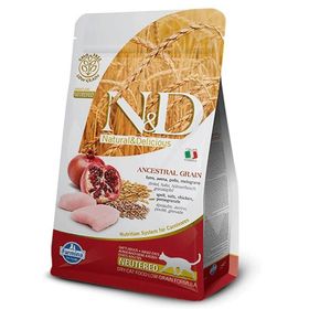 N&D Düşük Tahıllı Tavuk ve Nar 1,5 kg Kısırlaştırılmış Kedi Maması