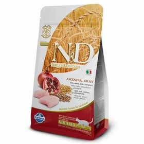 N&D Düşük Tahıllı Tavuk ve Narlı Kısırlaştırılmış Özel 5 kg Kedi Maması