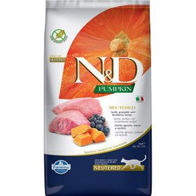 N&D Kuzu Etli Balkabaklı ve Yabanmersinli Kısırlaştırılmış Yetişkin 5 kg Kedi Maması