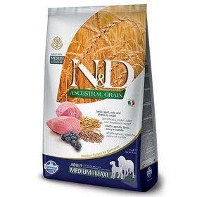 N&D Kuzu Etli ve Yaban Mersinli Düşük Tahıllı Orta ve Büyük Irk 12 kg Yetişkin Köpek Maması