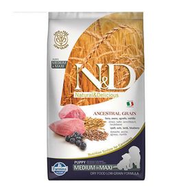 N&D Kuzu Etli Yaban Mersinli Orta ve Büyük Irk Az Tahıllı 12 kg Yavru Köpek Maması