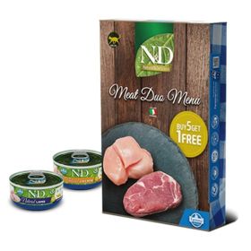 N&D Meat Duo Menu Kuzu ve Tavuk Etli 6'lı 70 gr Yetişkin Konserve Kedi Maması