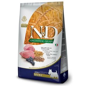 N&D Mini Adult Düşük Tahıllı Kuzu Etli ve Yaban Mersinli Yetişkin 7 kg Köpek Maması