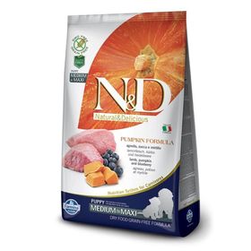 N&D Mini Tahılsız Kuzu Etli Yaban Mersinli ve Balkabaklı 2.5 kg Yavru Köpek Maması
