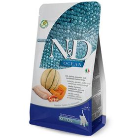 N&D Morina Balığı Karides Balkabağı ve Kavun Tahılsız 1.5 Yavru Kedi Maması
