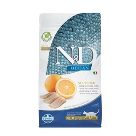 N&D Natural Delicious Ocean Ringa Balıklı ve Portakallı Tahılsız Kısırlaştırılmış 1.5 kg Kedi Maması