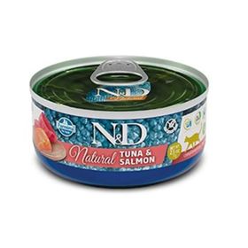 N&D Natural Tuna Balıklı ve Somonlu Konserve Yaş 140 gr Kedi Mama