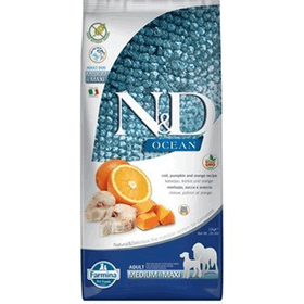 N&D Ocean 12 kg Balkabaklı Morina Balıklı Tahılsız Köpek Maması