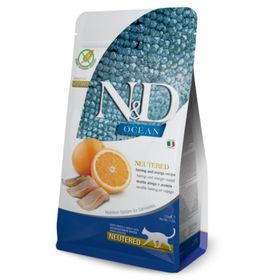 N&D Ocean 5 kg Tahılsız Ringa Balığklı ve Portakallı Kısırlaştırılmış Kedi Maması