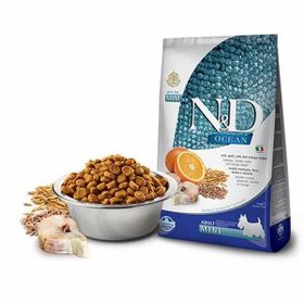 N&D Ocean 7 kg Düşük Tahıllı Morina Balıklı Portakallı Küçük Irk Yetişkin Köpek Maması