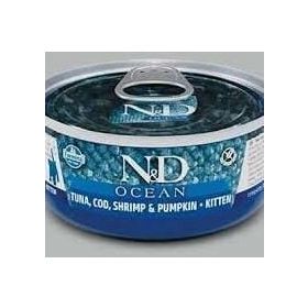 N&D Ocean 70 gr Balkabaklı Balıklı Karidesli Yavru Kedi Konservesi