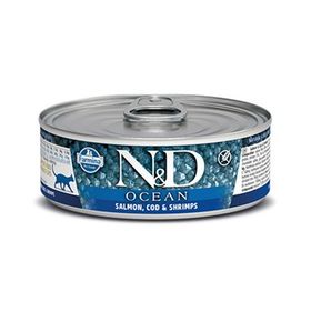 N&D Ocean 80 gr Morina Balık Ton Balık Karides ve Balkabaklı Yavru Kedi Konservesi
