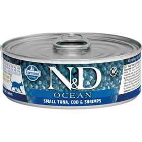N&d Ocean 80 gr Morina Balıklı Karidesli Kedi Konservesi