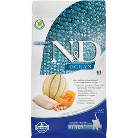 N&D Ocean Balkabaklı Morina Balıklı Karides ve Kavunlu 1.5 kg Yavru Kedi Maması