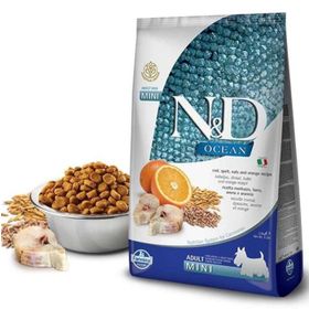 N&D Ocean Düşük Tahıllı Morina Balığı ve Portakallı 2.5 kg Mini Irk Yetişkin Köpek Kuru Maması