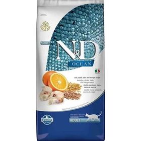 N&D Ocean Düşük Tahıllı Morina Balık Portakal 10 kg Kedi Maması