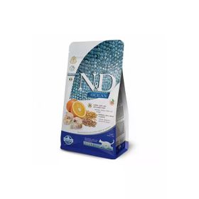 N&D Ocean Düşük Tahıllı Morina Balıklı Portakallı Yetişkinler İçin Özel 1.5 kg Kedi Maması