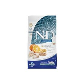 N&D Ocean Düşük Tahıllı Morina Balıklı Portakallı Yetişkinler İçin Özel 1.5 kg Kedi Maması