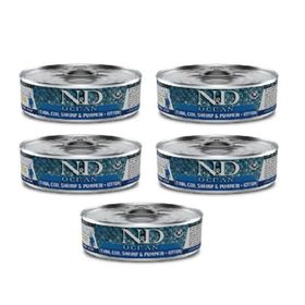 N&D Ocean Kitten 5x80 gr Ton Karides Balkabağı Yavru Yaş Mama