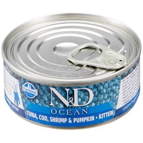 N&D Ocean Kitten 5x80 gr Ton Karides Balkabağı Yavru Yaş Mama