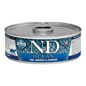 N&D Ocean Kitten Morina Balıklı Karidesli Balkabaklı 80 gr Yaş Yavru Kedi Maması