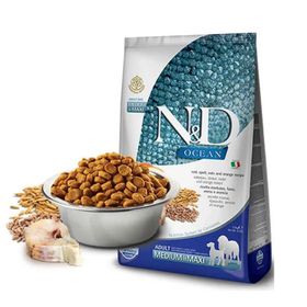 N&D Ocean Morina Balıklı ve Portakallı Düşük Tahıllı Orta ve Büyük Irk Yetişkin Köpek Maması 12 Kg