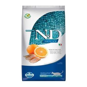 N&D Ocean Ringa Balığı Bal Kabağı ve Portakallı Tahılsız Yetişkin 10 kg Kedi Maması