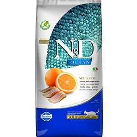 N&D Ocean Ringa Balığı ve Portakallı Kısırlaştırılmış Yetişkin 5 kg Kedi Maması