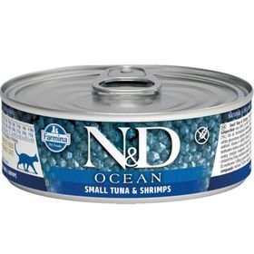N&D Ocean Somon Morina Ve Karides 80 gr Kedi Konservesi