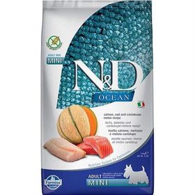 N&D Ocean Somon ve Morina Balıklı Kavunlu Mini 2.5 kg Yetişkin Köpek Maması