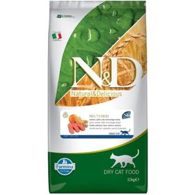 N&D Ocean Somonlu ve Portakallı Düşük Tahıllı 1 kg Kısırlaştırılmış Kedi Açık Maması