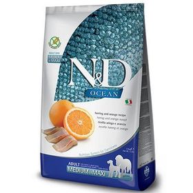 N&D Ocean Tahılsız Balıklı Portakallı Orta ve Büyük Irk Yetişkin 2.5 kg Köpek Maması