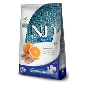 N&D Ocean Tahılsız Morina Balıklı Portakallı Orta ve Büyük Irk Yetişkin 2.5 kg Köpek Maması