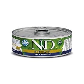 N&D Prime 24x70 gr Kuzu Etli ve Yaban Mersinli Konserve Kedi Maması