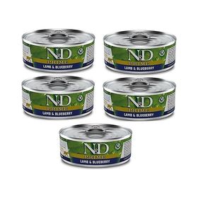 N&D Prime 5x80 gr Tahılsız Kuzu Yaban Mersini Yetişkin Yaş Mama