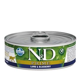 N&D Prime 6x70 gr Kuzulu ve Yaban Mersinli Tahılsız Yetişkin Kedi Konservesi