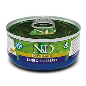 N&D Prime 70 gr Kuzu Etli ve Yaban Mersinli Kedi Konservesi
