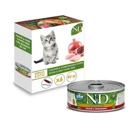 N&D Prime Kitten 6x80 gr Tavuk Nar Yavru Kedi Konservesi