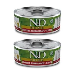 N&D Prime Kitten Tavuk Etli Narlı 2x80 gr Yavru Kedi Yaş Mama