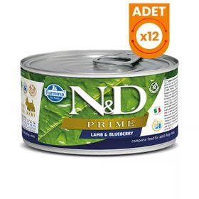 N&D Prime Kuzu Etli ve Yaban Mersinli 12x140 gr Konserve Köpek Maması