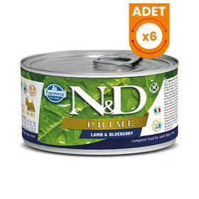 N&D Prime Kuzu Etli ve Yaban Mersinli 6x140 gr Konserve Köpek Maması